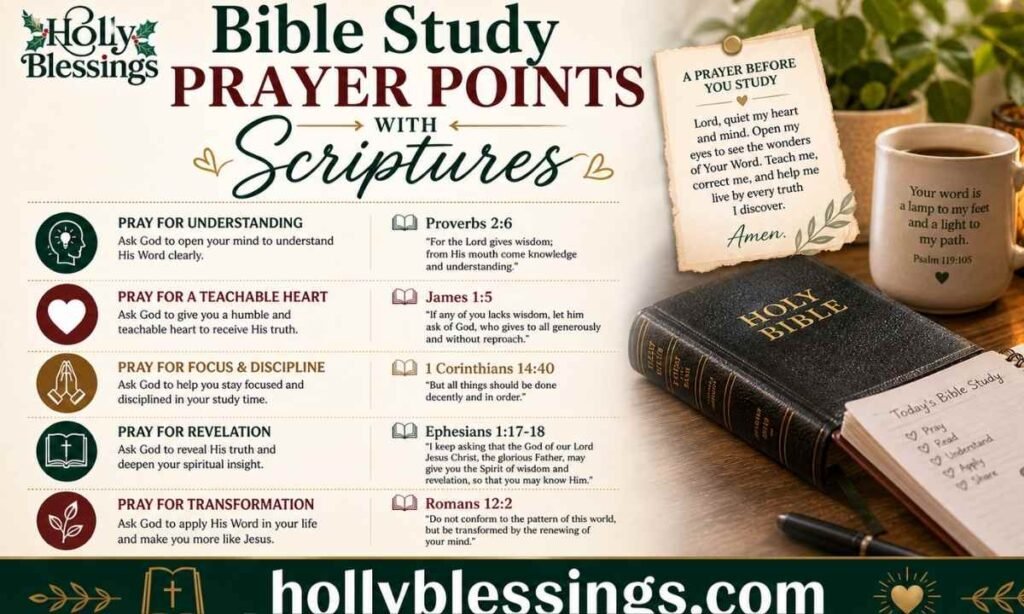 Bible Study Prayer Points with Scriptures