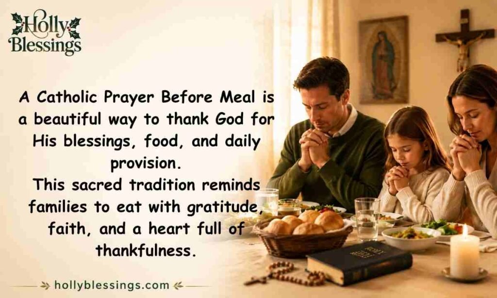 Catholic Prayer Before Meal and Its Meaning