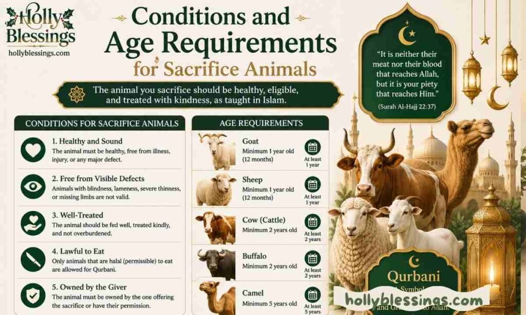 Conditions and Age Requirements for Sacrifice Animals