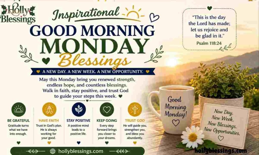 Inspirational Good Morning Monday Blessings
