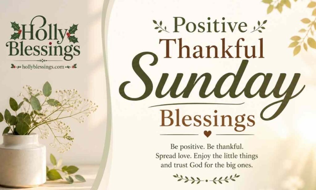 Positive Thankful Sunday Blessings