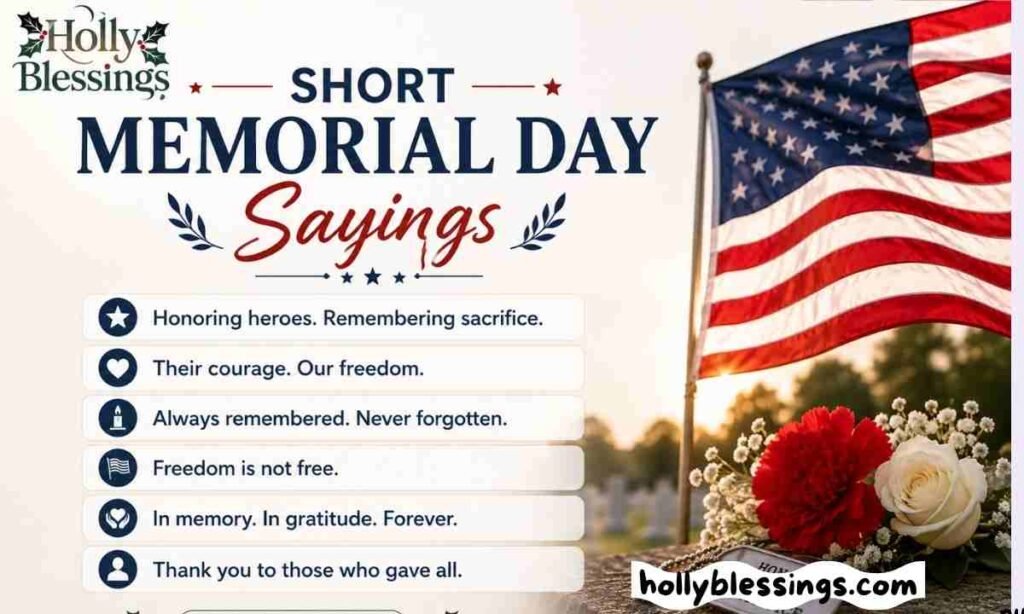 Short Memorial Day Sayings