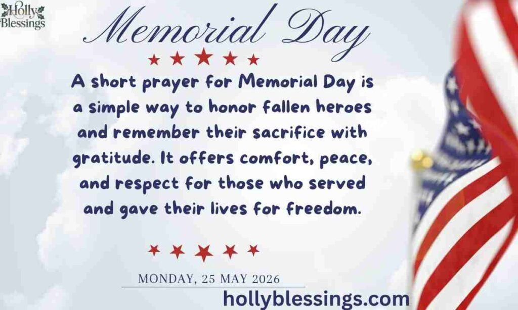 Short Prayer for Memorial Day