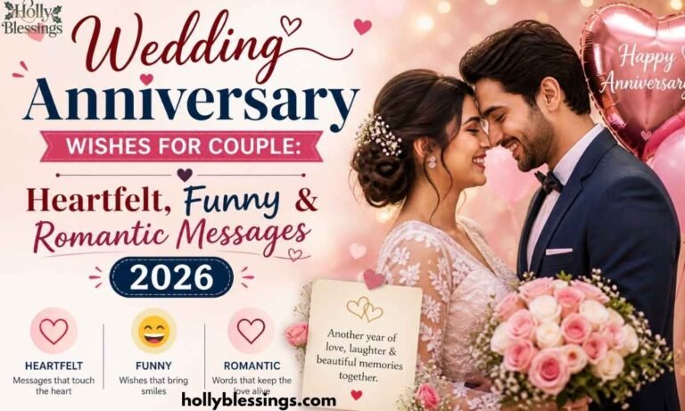 Wedding Anniversary Wishes for Couple: Heartfelt, Funny & Romantic Messages 2026