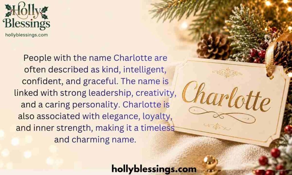 What Does the Name Charlotte Mean Personality?