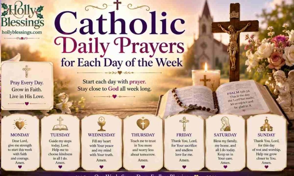 Catholic Daily Prayers for Each Day of the Week