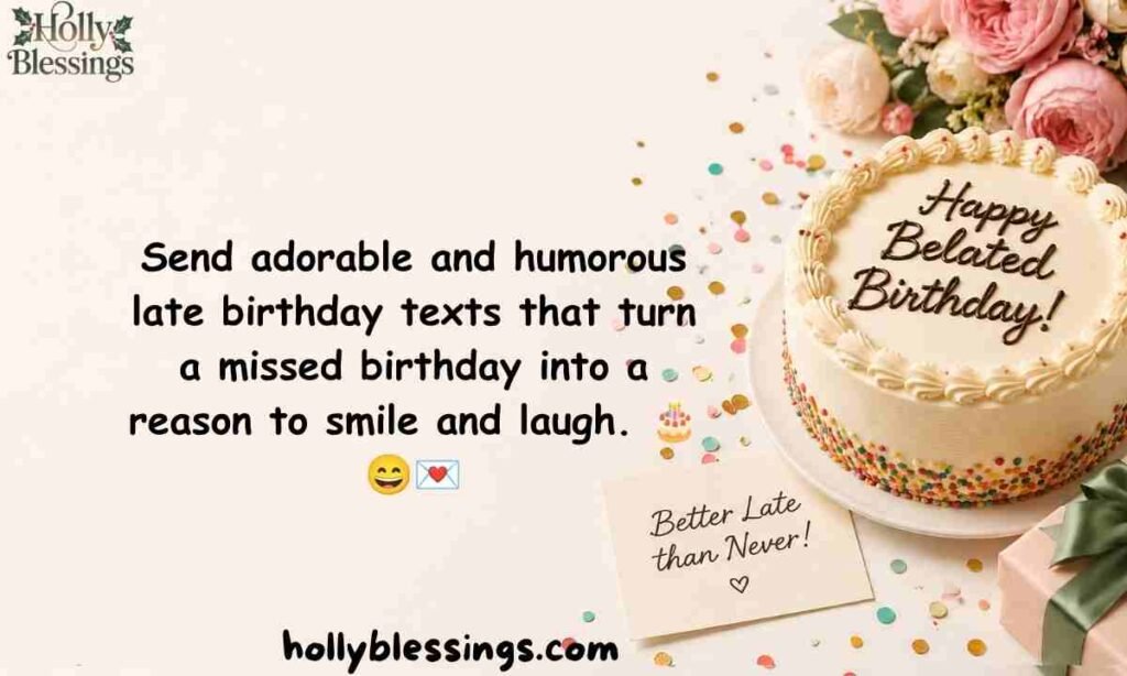 Cute & Funny Late Birthday Text Messages