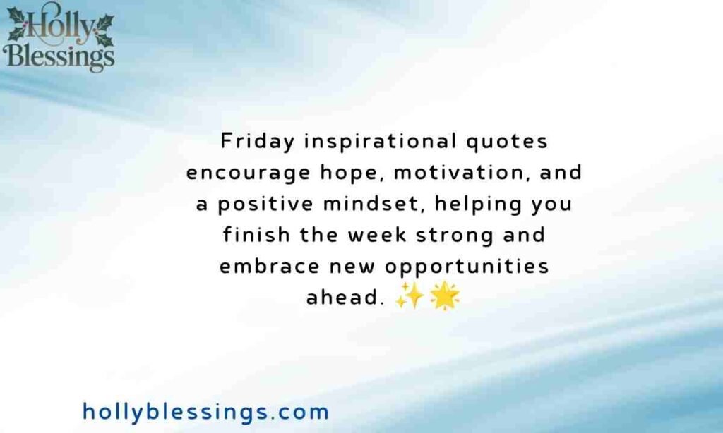 Friday Inspirational Quotes