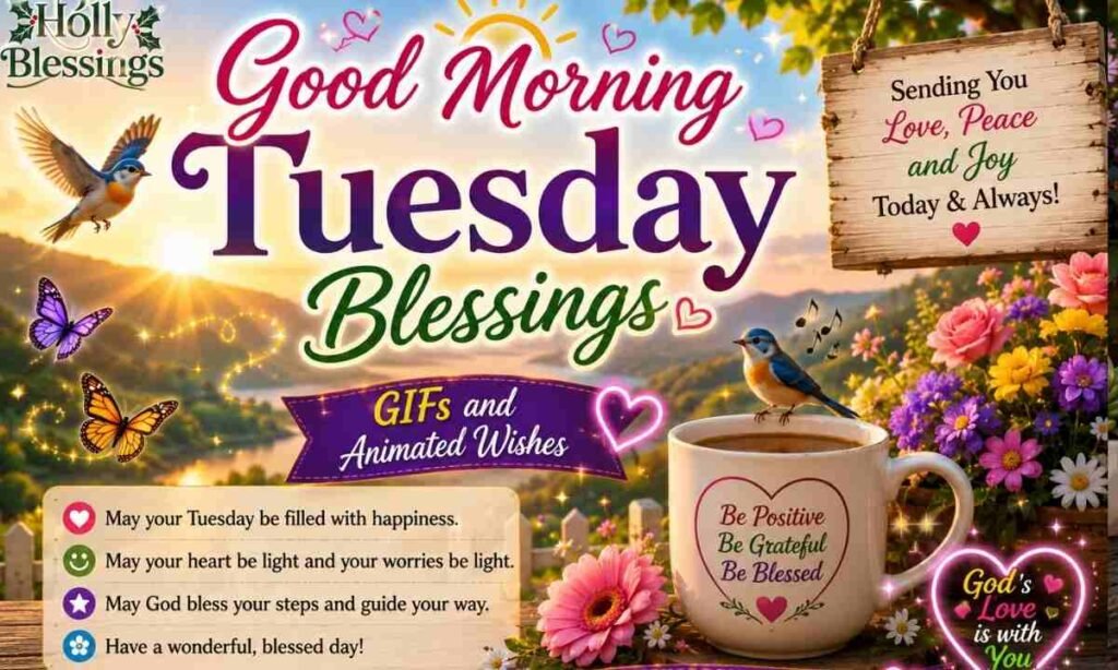 Good Morning Tuesday Blessings GIFs and Animated Wishes