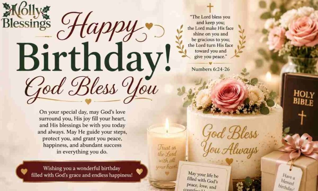 Happy Birthday God Bless You Wishes in English