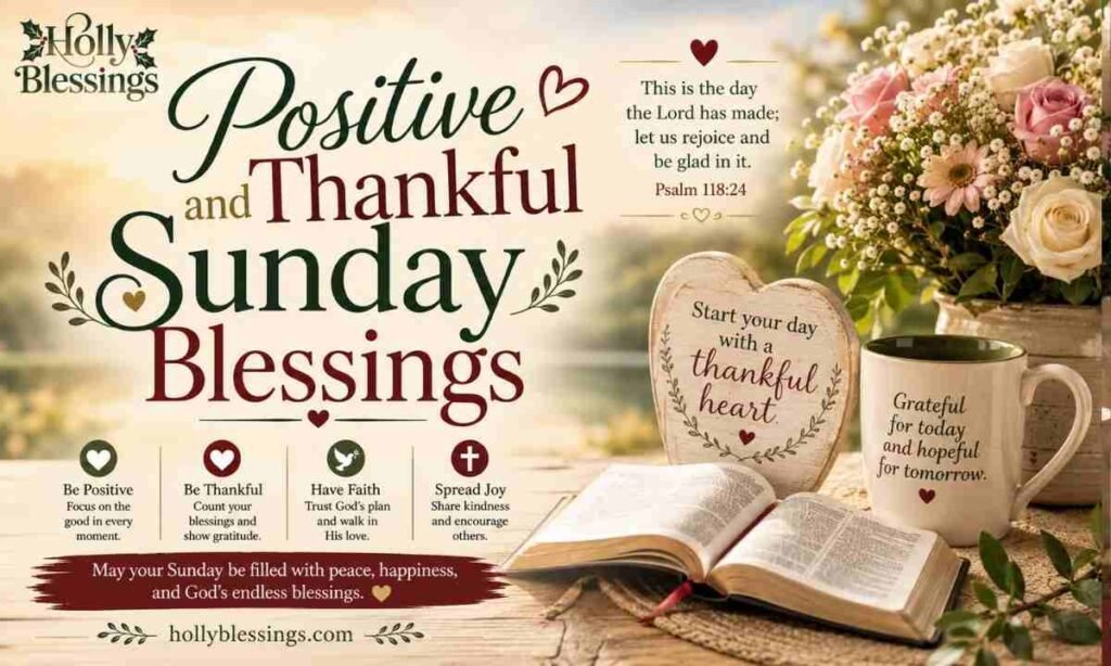 Positive and Thankful Sunday Blessings Images