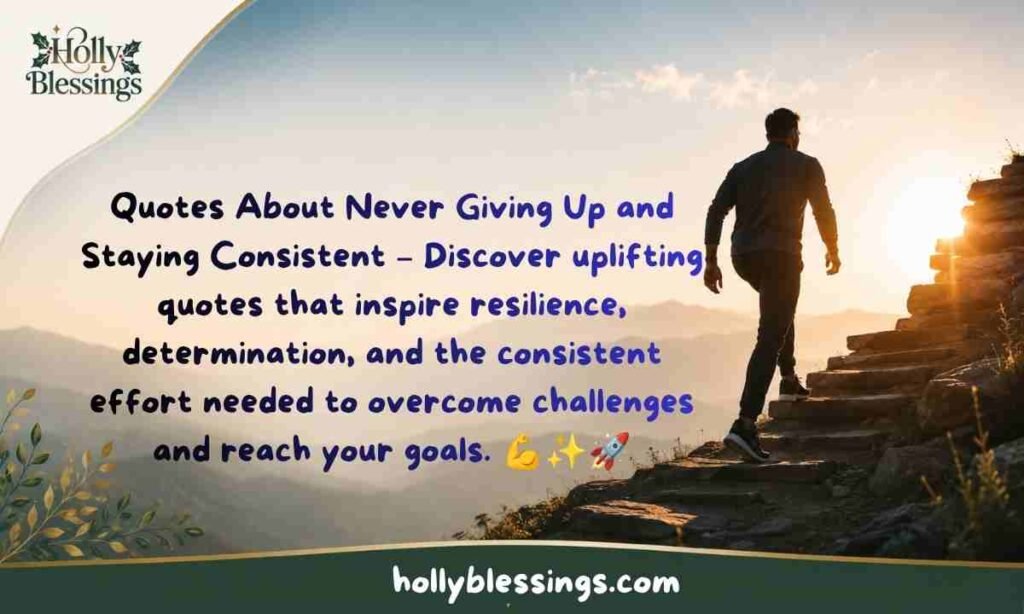 Quotes About Never Giving Up and Staying Consistent