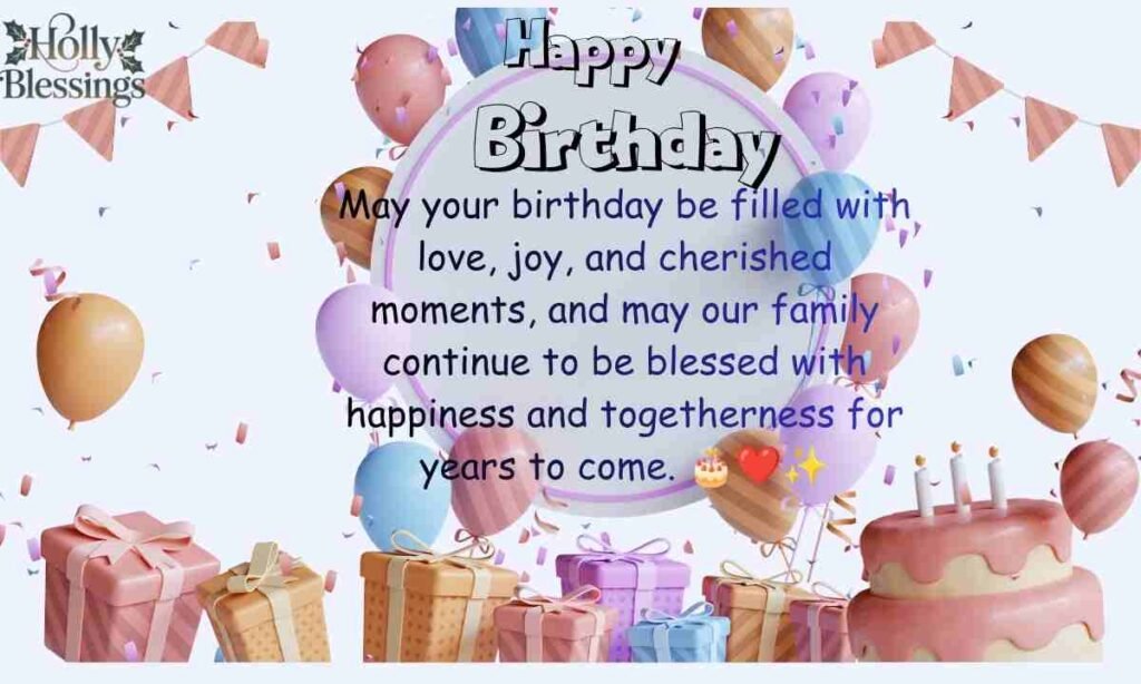 Special Birthday Wishes for Family