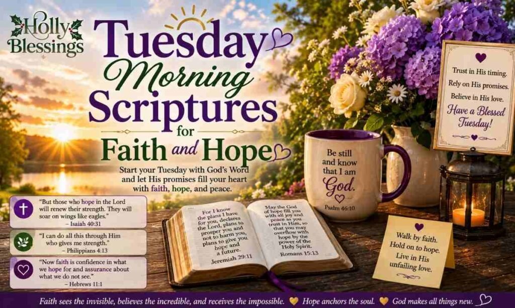 Tuesday Morning Scriptures for Faith and Hope