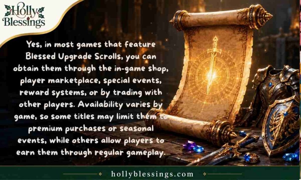 Can You Buy Blessed Upgrade Scrolls