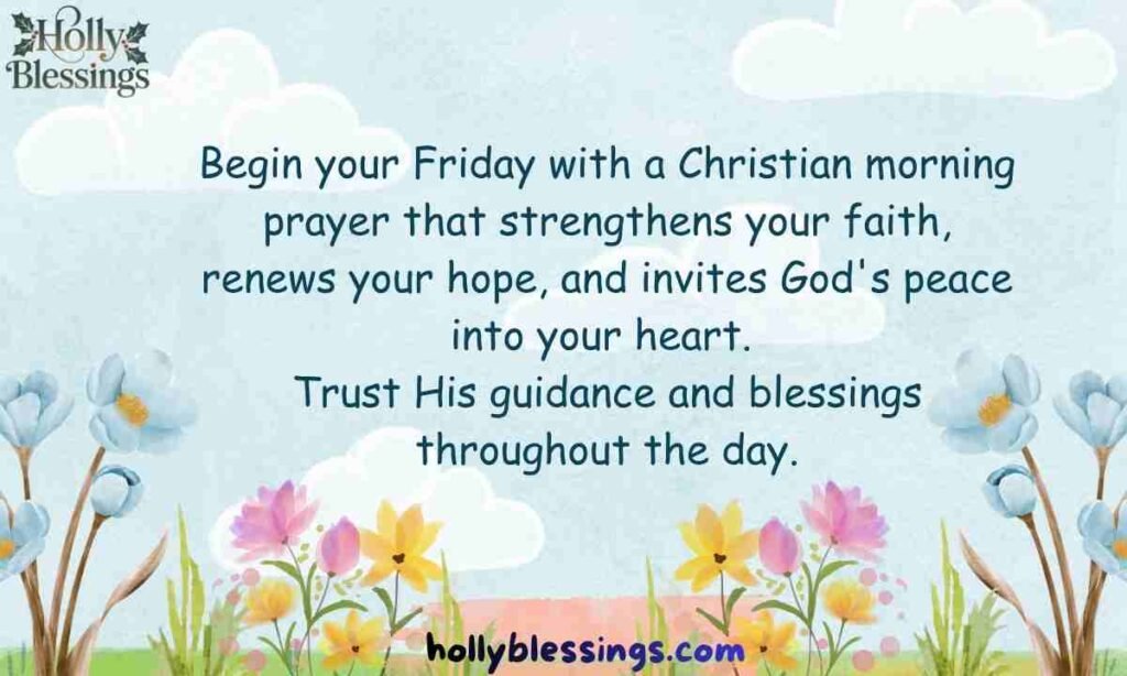 Christian Friday Morning Prayer