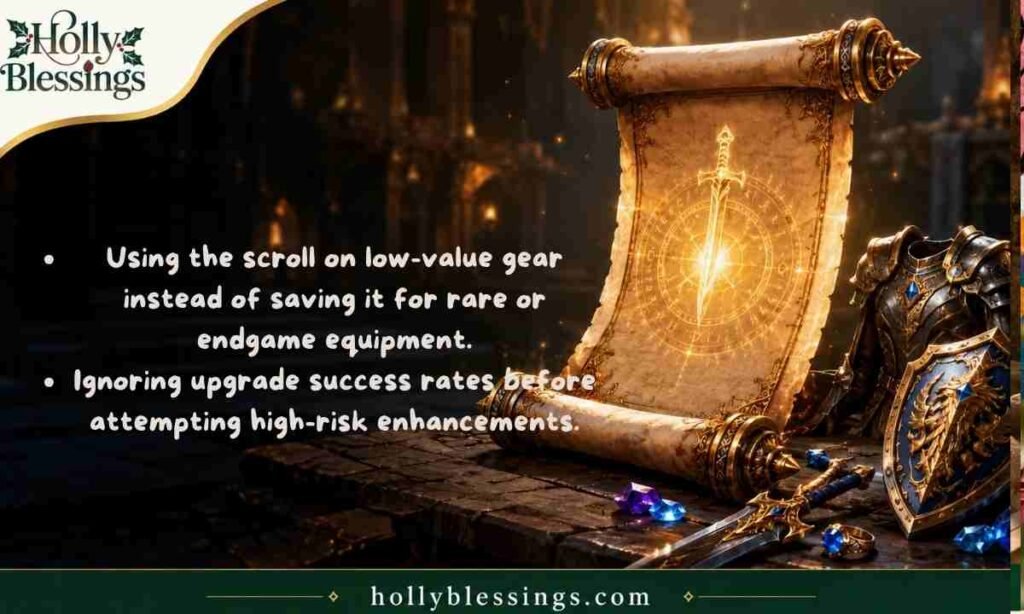 Common Mistakes That Waste Blessed Upgrade Scrolls