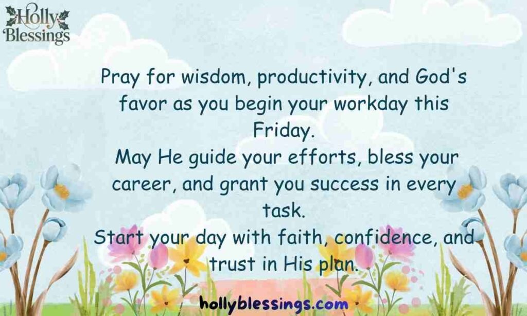 Friday Morning Prayer for Success at Work