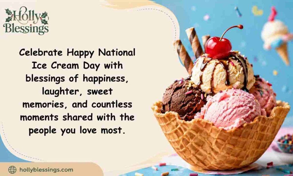 Happy National Ice Cream Day Blessings