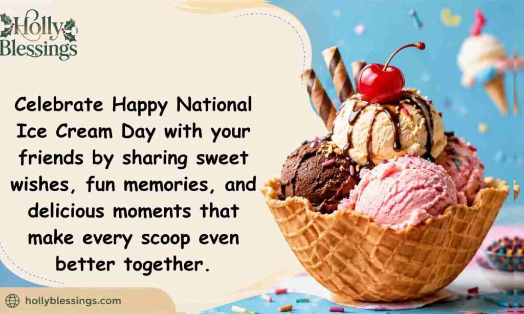 Happy National Ice Cream Day Wishes for Friends