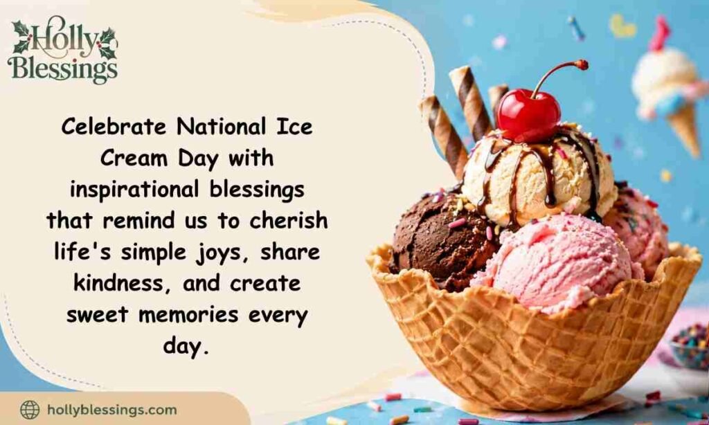 Inspirational National Ice Cream Day Blessings
