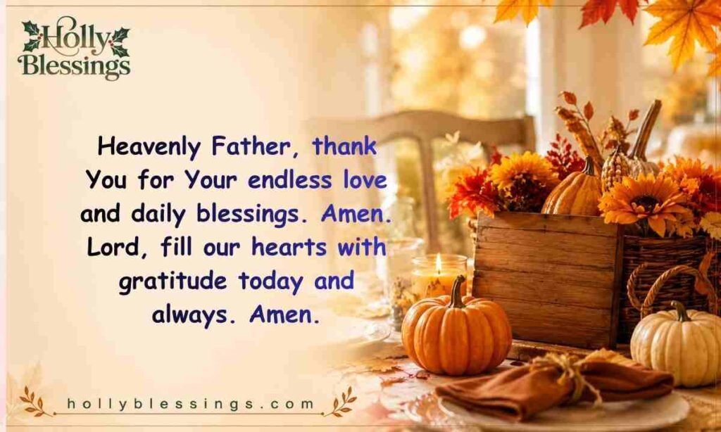 Short Thanksgiving Prayers