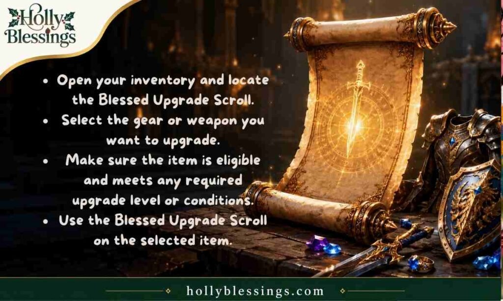 Step-by-Step How to Use a Blessed Upgrade Scroll