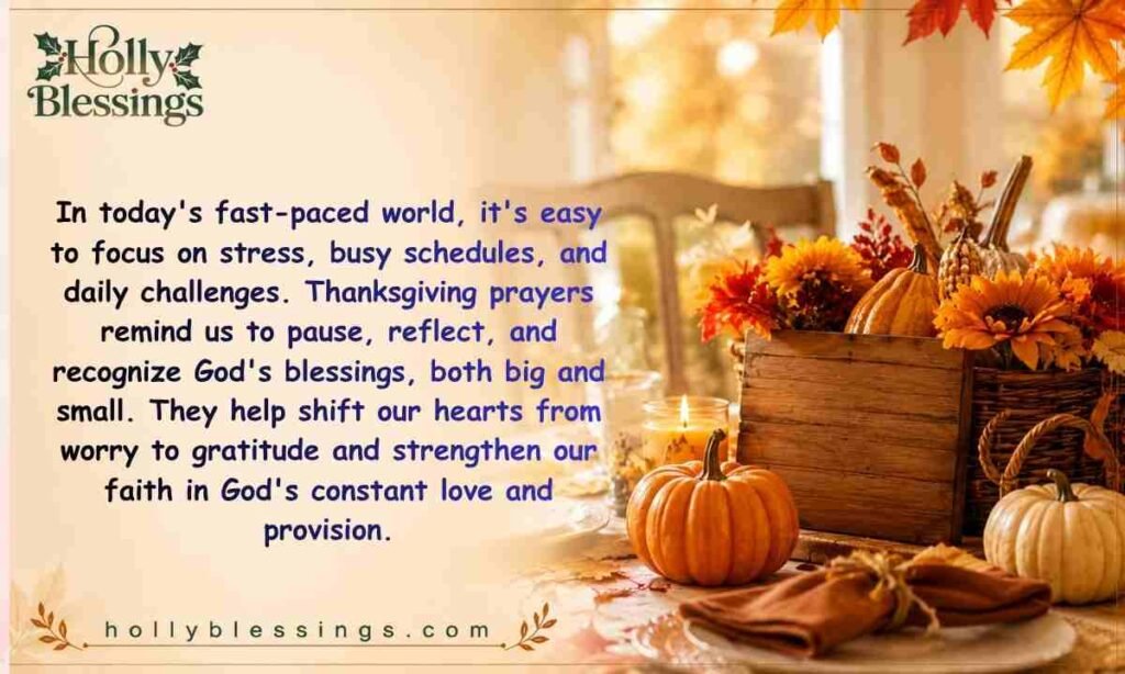 Why Thanksgiving Prayers Still Matter Today